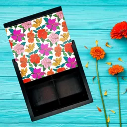 angira handicrafts wooden Dryfruit box/Multipurpose 4Section/ StorageBox(set of 4) AHS-DBOX89 Tray image 2