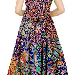 houseofcommon Animal Print Pure Cotton Stitched Anarkali Gown image 5