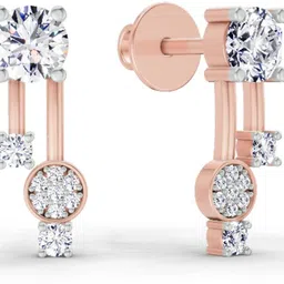 Sparkles Lab Grown Diamond Rose Gold 14kt Stud Earring-picture-27