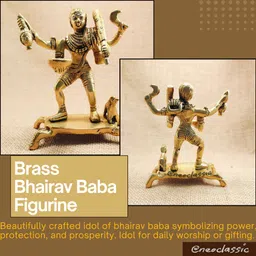 neo classic Kaal Bhairav Murti Kalbhairav Bhairo Baba Kaala Bhairava with Dog Tantric Decorative Showpiece - 12.5 cm image 3