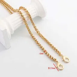 bagin enterprise Gold Women Sling Bag WomenMetal Chain Purse Replacement Black Chain image 3