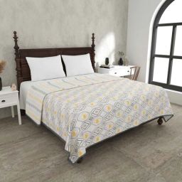 jaipur fabric Grey Cotton Traditional 200 GSM King Bed Dohar-picture-16