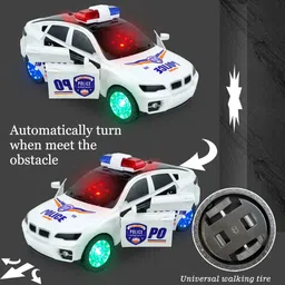 kavana Bump & Go 3D Lights Police car with Sound and Lights Police Siren image 3