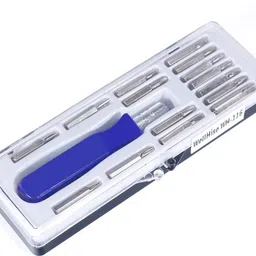 skonlineitem 16-in-1 Precision Screwdriver Set (Blue, Silver) Stubby Screwdriver Set image 2