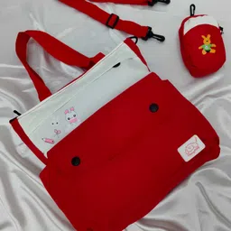 house of common Red Women Tote Tote Bag For Girls Daily Use Collage going bag Best for Girls-picture-18