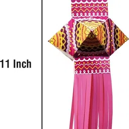 the decor queen Abstract Diwali Decorative Lanterns for Home,Traditional Paper Kandil for diwali Multicolor Paper Hanging Lantern image 2