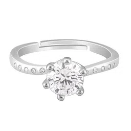 GIVA Women 925 Sterling Silver Rhodium-Plated Adjustable Finger Ring image 3