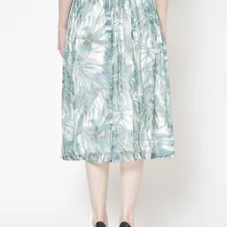 cation Women Woven Gathered Green Skirt image 2