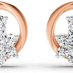 Sparkles Lab Grown Diamond Rose Gold 14kt Stud Earring image 3