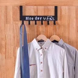 wait2shop Heavy Duty Metal Over Door Hanger for Cloths, Drill Free Door Handing Hooks Hook 6-picture-25