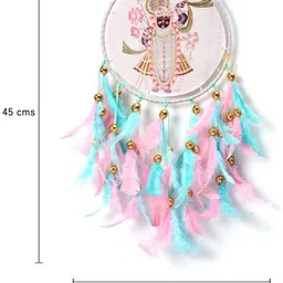 duli Dream catcher Wind chime for Wall Hanging, Balcony & Garden Decoration Feather Dream Catcher image 4