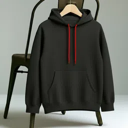 Men Full Sleeve Solid Hooded Sweatshirt-image-90