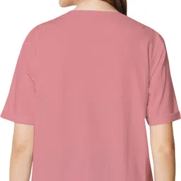 shaun Women Self Design Round Neck Polycotton Multicolor T-Shirt image 1