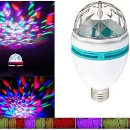 looknlvesports Ball Lamp RGB Rotating LED Strobe Party Bulb Stage Light for Family Party,Birthday,Festival,Desk Lamp Decoration Single Disco Ball Single Disco Ball image 5
