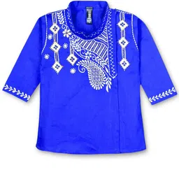 BAESD Boys Ethnic Motifs Embroidered Thread Work Pure Cotton Kurta with Dhoti Pants image 5