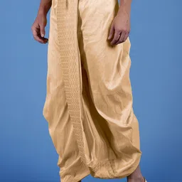 here&now x sanwara Sanwara Men Embroidered Art Silk Dhotis image 4