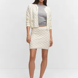 MANGO Textured Knitted Mini Skirt image 2