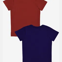 x2o Boys Maroon Typography Pack of 2 Printed T-shirt image 2