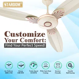 stardom RACER Ultra High Speed Unique Look 1200 3 Blade Ceiling Fan image 2