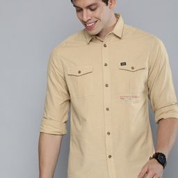 the indian garage co. Men Slim Fit Solid Casual Shirt-picture-2