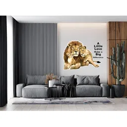Wallpics Brown & Black Printed Self-Adhesive Wall Sticker image 3