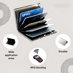 décor nest Men Casual, Formal Silver Aluminium Card Holder image 4