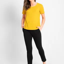jockey Women Solid Black Track Pants image 4