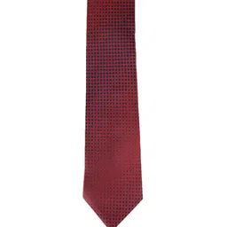 Blackberrys Men Red & Blue Woven Design Broad Tie image 2
