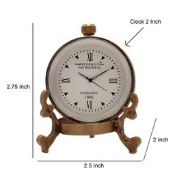 roomattic Antique Brass Table Clock image 2