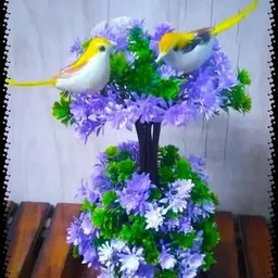 kanraj artificial flowers for decoration Purple Wild Flower Artificial Flower with Pot image 1