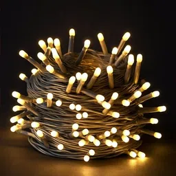 nkxik 35 LEDs 10 m Multicolor Steady Strip Rice Lights image 1