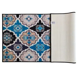 Blue Persian Nylon 5 x 7 Feet Machine Made Carpet by Athom Living image 3