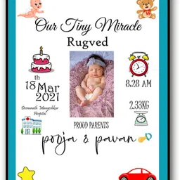 prints club customized baby details photo frame 8x12 inch 1 inch baby details photo-picture-19