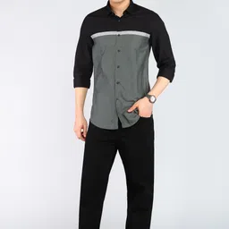 peter england Men Regular Fit Striped Casual Shirt image 2