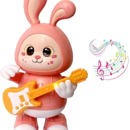 siddhanam Rabbit Guitarist Musical Dancing Toy | Rabbit Guitar with Lights & Sound for Kid-picture-47