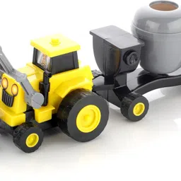 chanak Plastic Construction Vehicles Set Concrete Mixer Truck for Kids' Play & Learning image 1