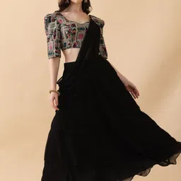 kinjo Embroidered Stitched Lehenga Choli image 3