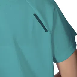 myo2 Women Solid Round Neck Polyester Green T-Shirt image 5