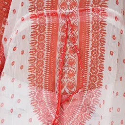 Exotic India Ethnic Motifs Print Flared Sleeve Chiffon Formal A-Line Dress image 4