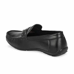 John Karsun Men Black Solid Formal Loafers image 3