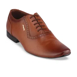 Red Chief Men Tan Brown Solid Leather Formal Oxfords image 4