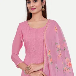 TAVAS Ethnic Motifs Embroidered Unstitched Dress Material image 2