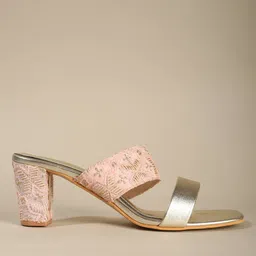 acai Embroidered Chunky Heeled Sandals image 2