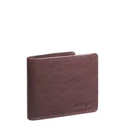 Modewelt Men Brown Leather Two Fold Wallet image 3