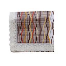 Kuber Industries Brown & Yellow Printed Dining Table Cover image 3