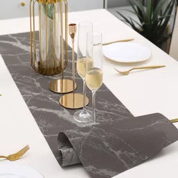 HOKIPO Brown Textured PVC Table Runner image 2