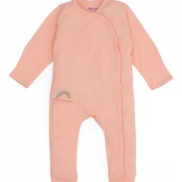 MiArcus Girls Pack Of 2 White & Orange Printed Cotton Rompers image 2