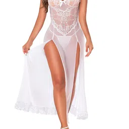 Xivir Shoulder Straps Floral Self Design Baby Doll image 5