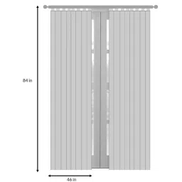 the conversion Blue Floral Polyester 7 Ft Light Filtering Eyelet Door Curtain image 3