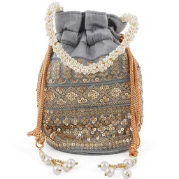 TEEJH Floral Embroidered Potli image 2